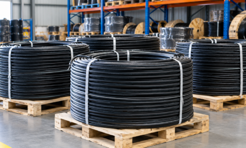 Industrial Cable Coils in Warehouse Storage
