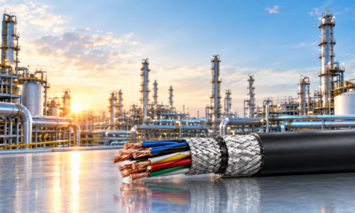 Industrial Cable at Sunrise